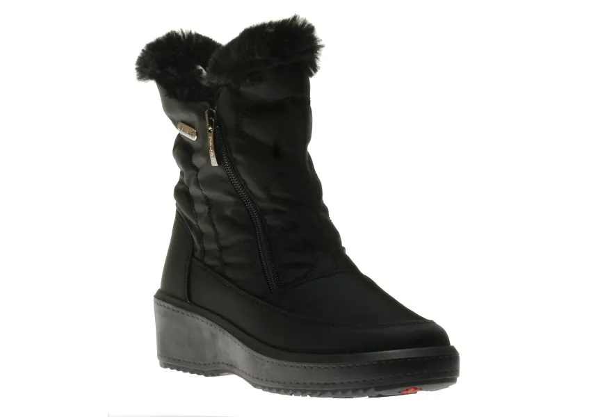 Veronica Black Nylon Winter Boot