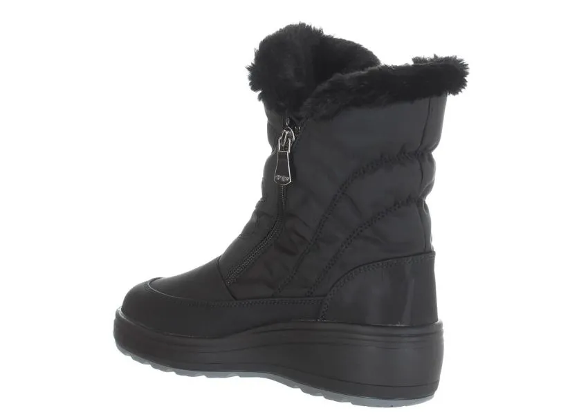 Veronica Black Nylon Winter Boot