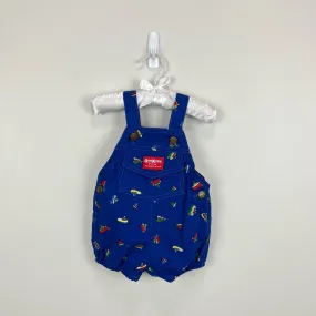 Vintage OshKosh B'gosh Nautical Blue Boat Shortall Romper 12 Months USA