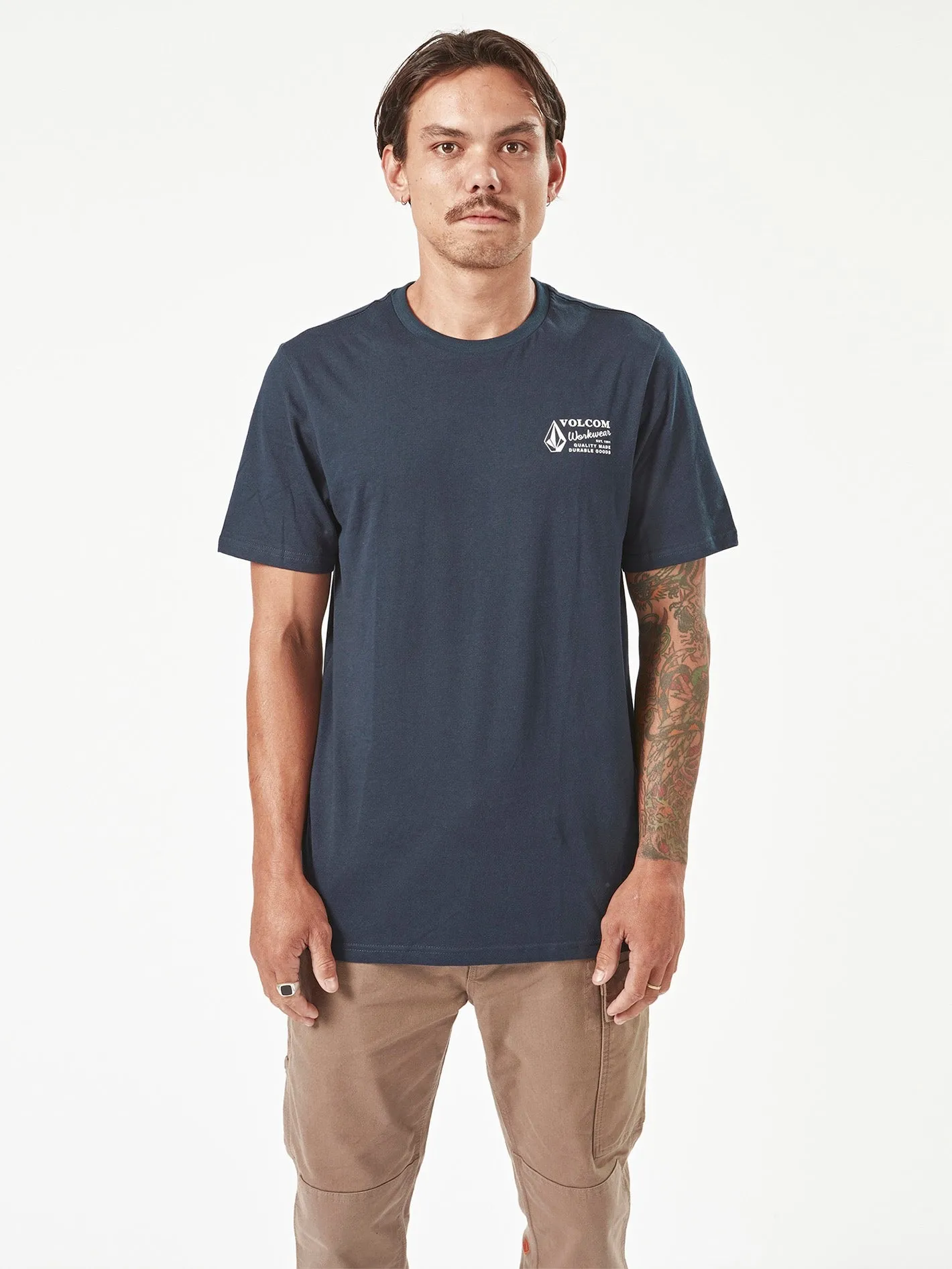 Volcom Workwear Short Sleeve Tee - Navy