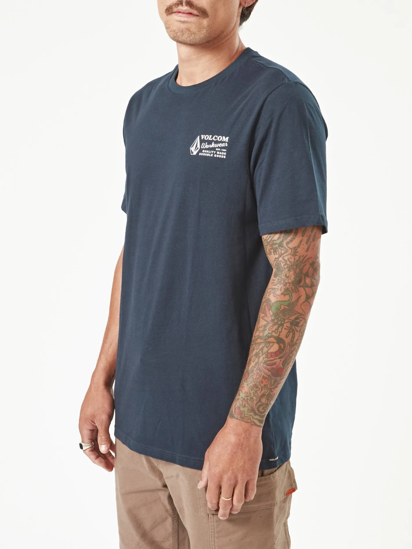 Volcom Workwear Short Sleeve Tee - Navy