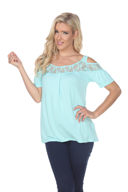 Women's Cold Shoulder Tunic Blouse