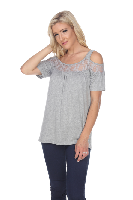 Women's Cold Shoulder Tunic Blouse