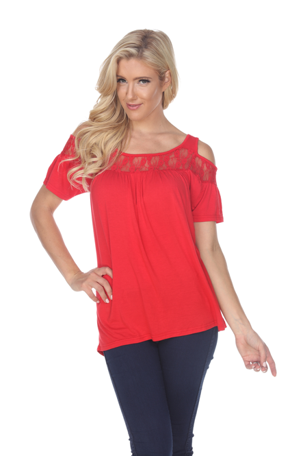 Women's Cold Shoulder Tunic Blouse