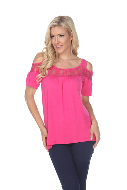 Women's Cold Shoulder Tunic Blouse