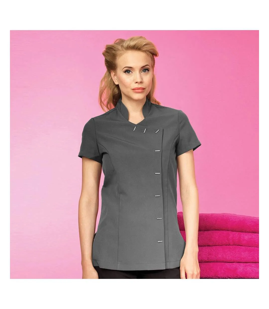 Womens/ladies *orchid* tunic / health beauty & spa / workwear dark grey Premier