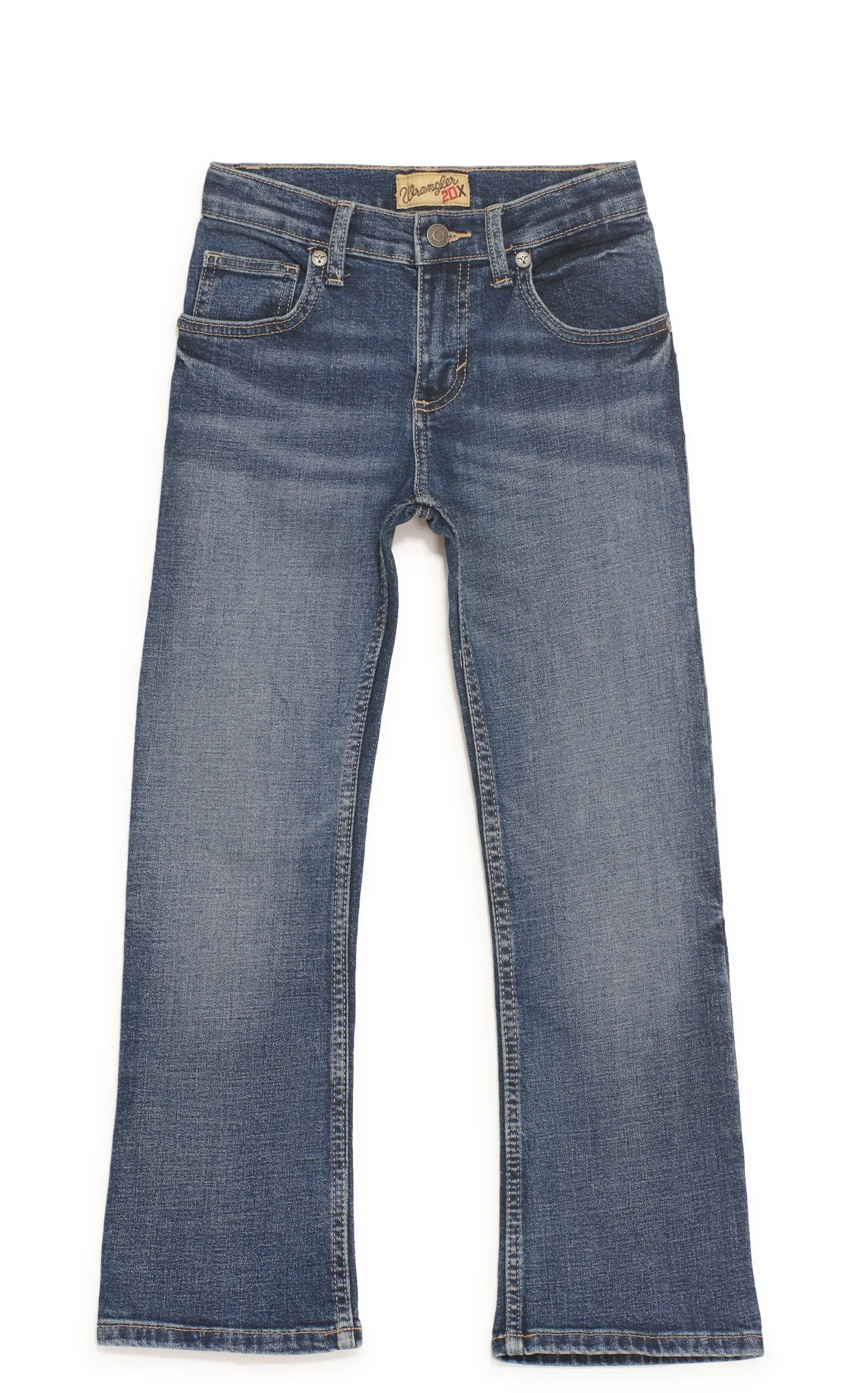 Wrangler 20X Boys' Medium Wash Slim Fit Vintage Boot Cut Jeans (8-16) - Cavender's Exclusive