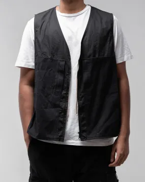 Y-3  Y-3 BLACK HEAVY POPLIN WORKWEAR VEST