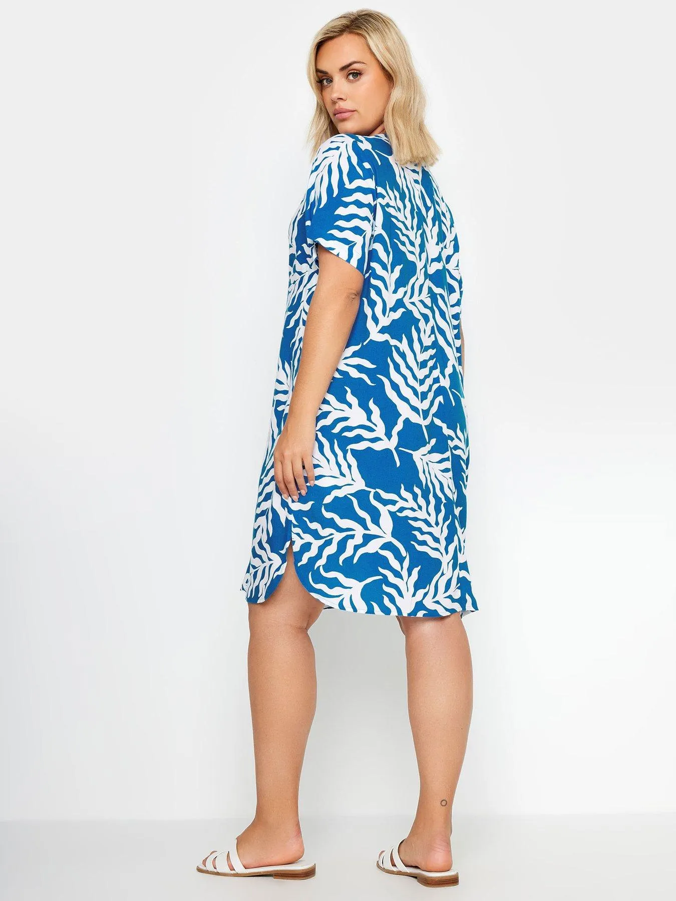 Yours Curve Tunic Dress - Blue