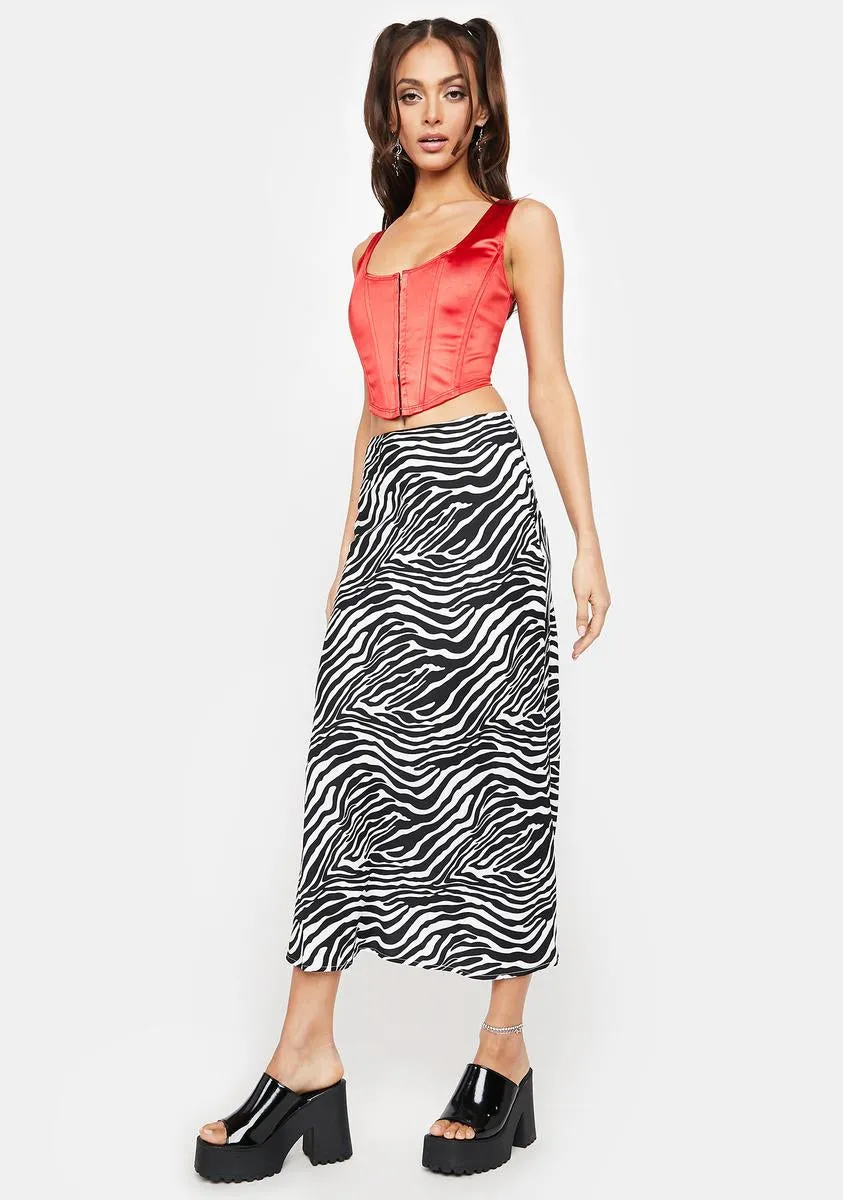 Zebra Maxi Skirt-