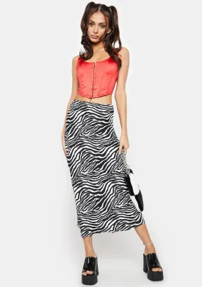 Zebra Maxi Skirt-