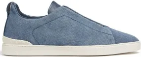 Zegna two-tone design sneakers Blue