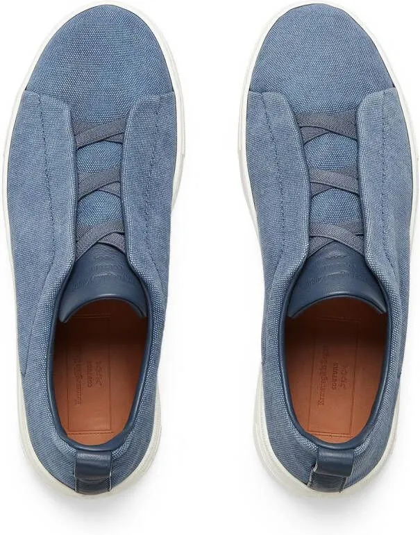 Zegna two-tone design sneakers Blue